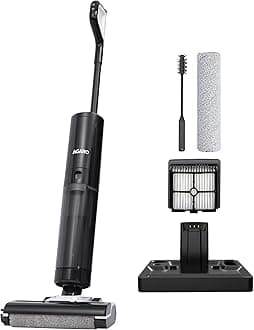 Royal Mop & Vacuum Cleaner, Wet & Dry Cleaner for Multi-Type Hard Floor, HEPA Filter, Lightweight Cordless, Brushless Motor, Smart Display, Self Propelled/Sterilize & Clean, Removes Sticky Mess