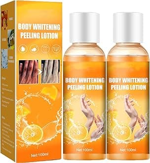 100ml Body Whitening Cream Peeling Lotion, Korean Orange Peeling Lotion, Orange Peel Peeling Cream, Black Skin Whitening Orange Body Peeling Lotion, for Neck, Knees, Elbows, Armpit (A-2Pcs)