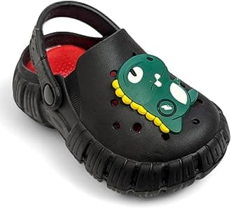 GLJ Little AngelToddler Clogs Slippers, 12 Months to 3 Years, Baby Boy, Waterproof, Lightweight, Cute Cartoon Penguin Design