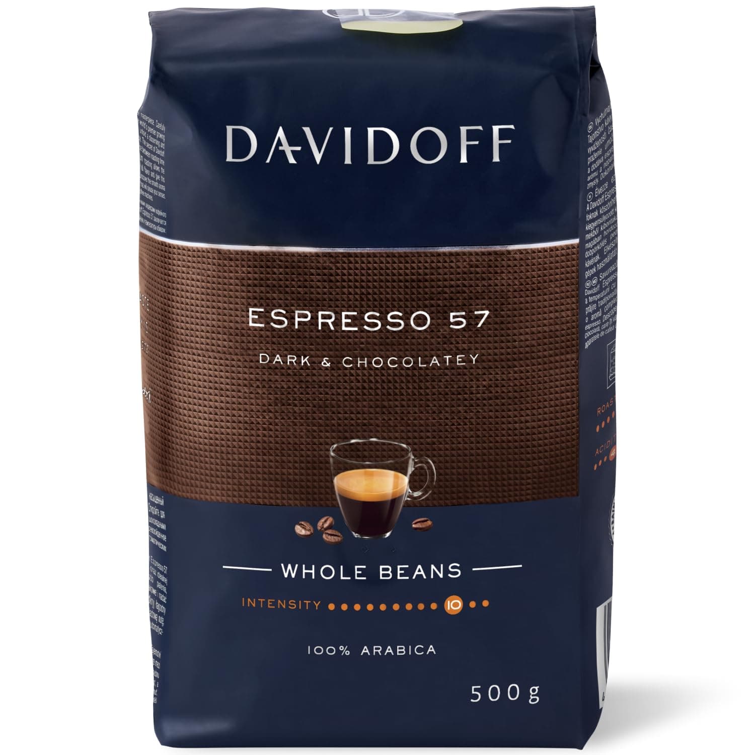 DAVIDOFF Espresso 57 Whole Beans- 10/12 Intensity - 500 g