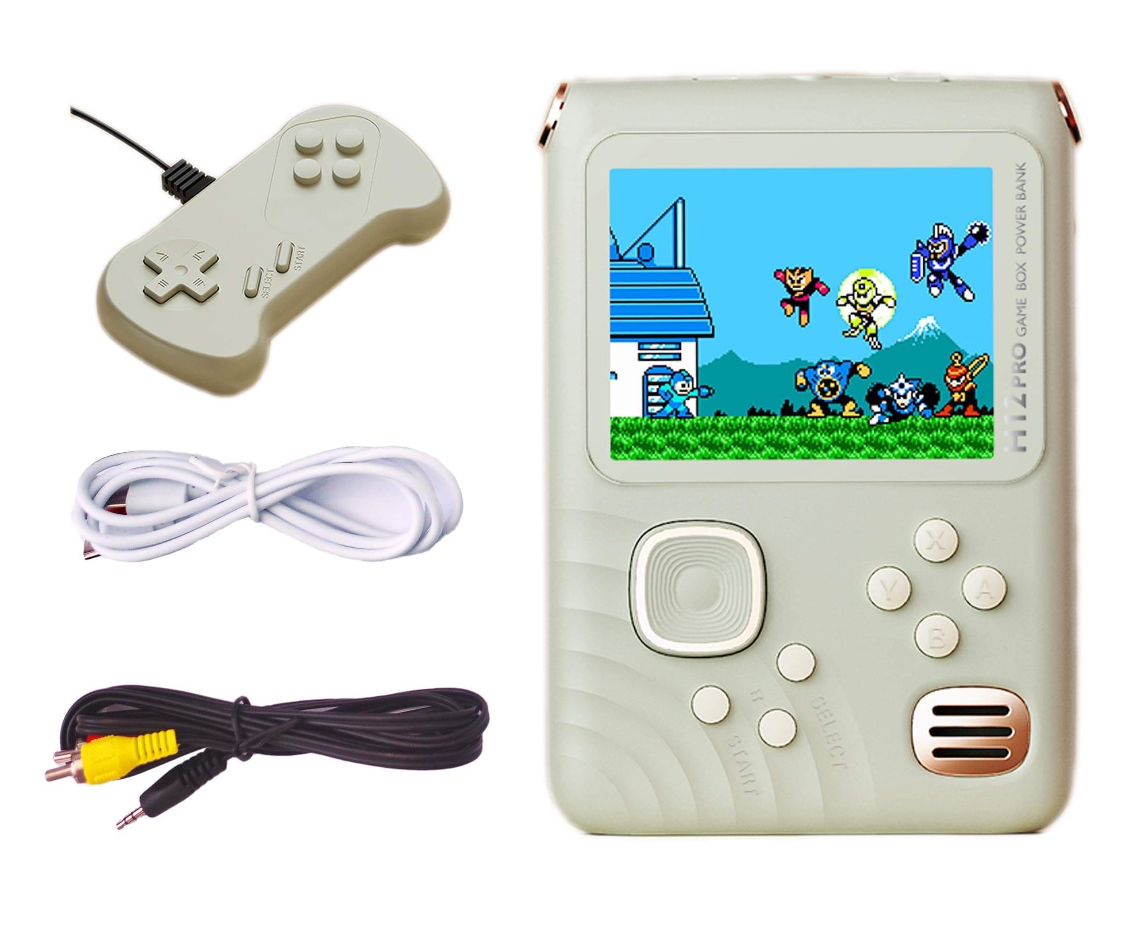 Handheld Game Console, 3.5 Inch Screen, Mini Games Console with 1000 Classical Games Portable Video Game Consoles, Handheld Gaming Console Support for Connecting TV & Two Players, Ideal Birthday Gift