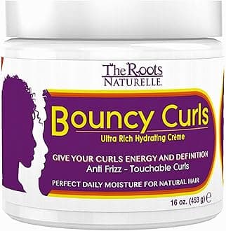 The Roots NaturelleCurly Hair Products Bouncy Curls (16 Ounce). Anti-Frizz Cream.
