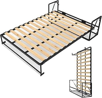 TooCust Vertical Murphy Wall Bed Frame Queen Size with Two-Stage Deluxe Gas Spring - DIY Wall Bed Queen Vertical, Folding Wall Bed, Vertical Murphy Bed Kit Queen Size
