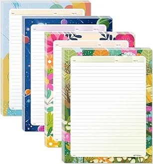 A4 Designer Multicolour Project Paper Sheet (One Side Ruled) for School, Colleges Assignments, Creative Art & Craft Practical Work, 4 Styles (80 Sheets)