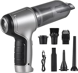 Handheld Car Vacuum Handheld Cordless Cleaner Portable Mini Air Duster & Hand Pump With 19000Pa Strong Suction USB Charge for Pet Hair Dust Gravel Cleaning Home Office