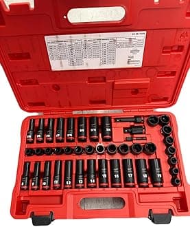 Milwaukee Electric - 43PC IMP Duty 3/8DR SAE Metric DP 6-PT Socket SE