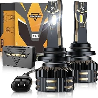 Auxbeam 9006 HB4 Fog Light Bulbs, 25000LM 800% Brighter Light Bulbs, 6500K 9006 Powersports Bulbs For UTV ATV Offroad Vehicles