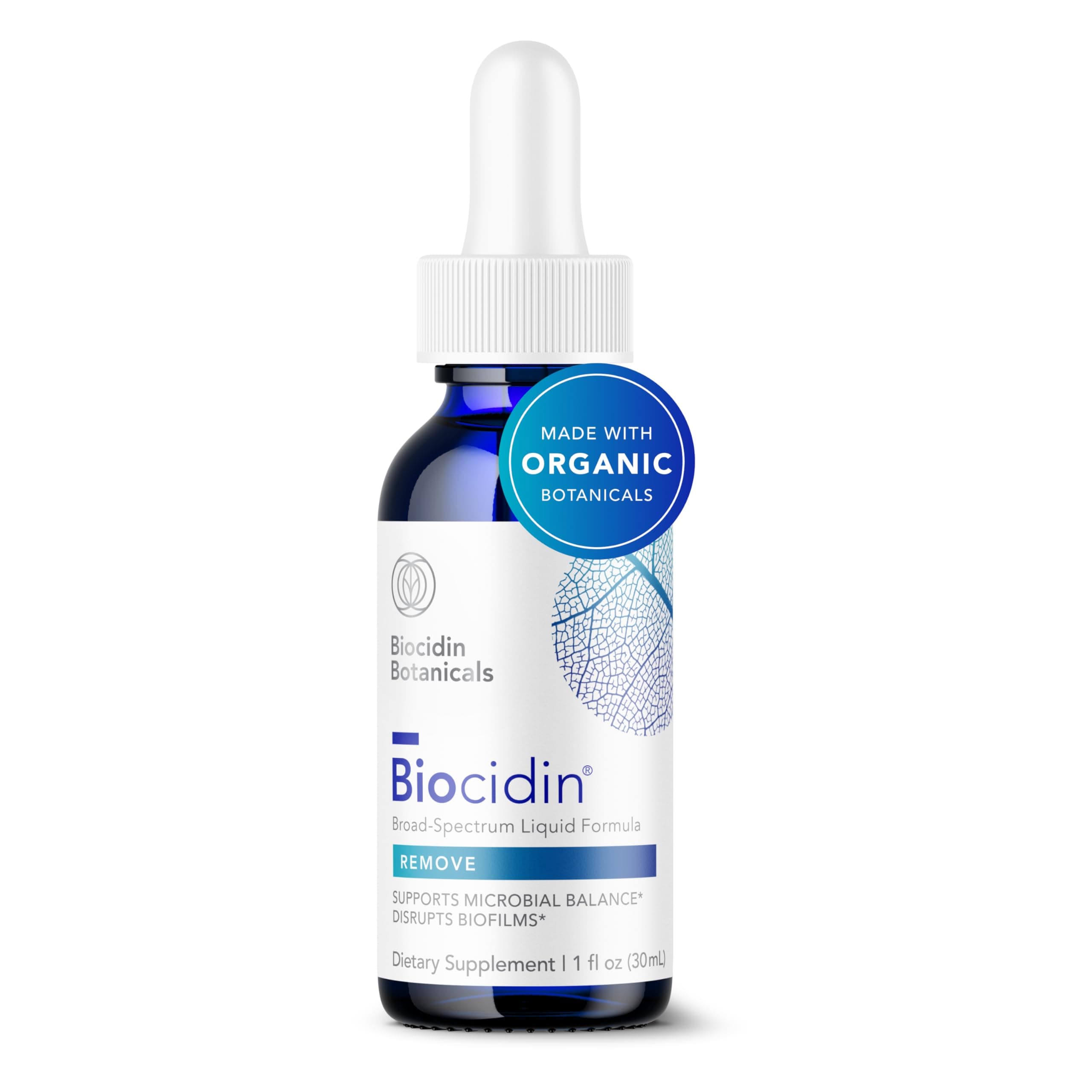 Biocidin Liquid Formula - Biofilm Buster & Broad-Spectrum Botanicals for Gut Detox Cleanse Support - Promotes Microbial Balance, Gut Health & Clearance of Unwanted Microbes (1 Oz)