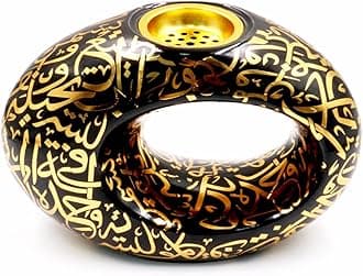 Bakhoor BoSidin New Incense Burner, Charcoal Incense Holder, Frankincense Resin Incense Burner for Home Fragrance, Home Decoration, Meditation, Spa Aromatherapy- Nice Gift for All Occasions (Black)