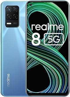 Realme 8 5G Dual SIM 128GB ROM + 6GB RAM (GSM Only | No CDMA) Factory Unlocked 5G/LTE Smartphone (Supersonic Blue)-International Version