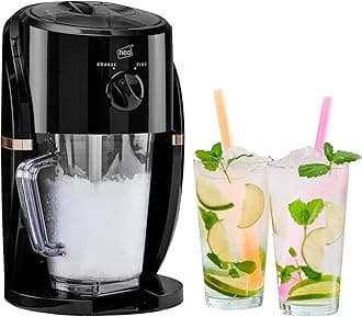 Neo Ice Crusher Slush Machine Electric Crushed Ice Maker with Removable Jug for Blending Slushies, Cocktails, Frappe, Coffee and Iced Tea (Black and Copper)