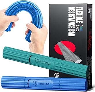 FitBeast Fitness Resistance Bar for Physical Therapy & Enhanced Grip Strength – Ideal for Tendonitis Relief, Forearm Rehab, and Muscle Recovery – Tennis Elbow, Golfer's Elbow Pain Relief Hand