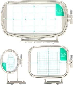 Embroidery Hoops for Brother SE600 PE550D PE535 SE400 PE525 PE540D PE500 SE625 SE425 Innovis Babylock Brother Embroidery Machine Hoop (3in1 Set)