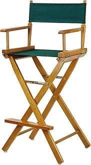 Casual Home 30" Director's Chair Honey Oak Frame-with Hunter Green Canvas, Bar Height