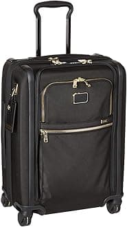 TUMIAlpha Continental Dual Access 4-Wheeled Carry-on Luggage - Rolling, Lightweight Suitcase - Secure Suitcase with Lock, Black/Gold, One Size, Alpha 3 Continental Dual Access 4 Wheeled Carry-on