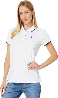 U.S. Polo Assn. Womens Classic Stretch Pique Polo Shirt