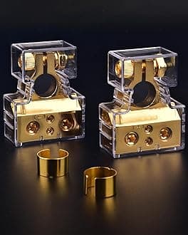 Battery Terminal Connectors, 0/2/4/6/8/10 AWG Battery Terminals, Heavy Duty Car Battery Terminal, Top Post Multiple