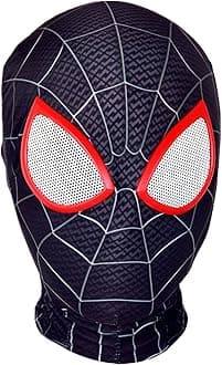 GWAWG Spider Mask Superhero Mask, Fancy Dress Mask for Adult Kids, Spider Mask with Superhero Lenses Invisible Zip, Marvel Mask for Halloween Christmas Carnival Cosplay Movie Role Party Props