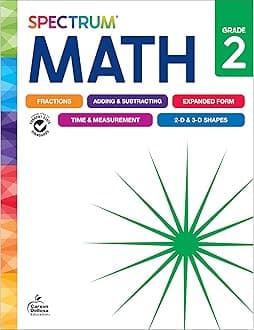 Spectrum 2nd Grade Math Workbook, Mathematics Activity Book for Kids Ages 7-8...