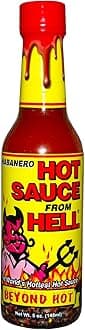 Spicy Hot Sauce From Hell - 5 oz. - Premium Gourmet Spicy Hot Sauce– Warning - Try if you Dare! (Hot Sauce)