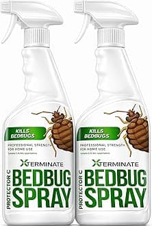 Xterminate Bed Bug Killer Spray 2L, Used By Professionals, HSE Approved High Strength, Low Toxicity, Contains Cypermethrin, Bedrooms Mattresses Carpets Furniture Kills Bugs 1L Pack of 2,Clear