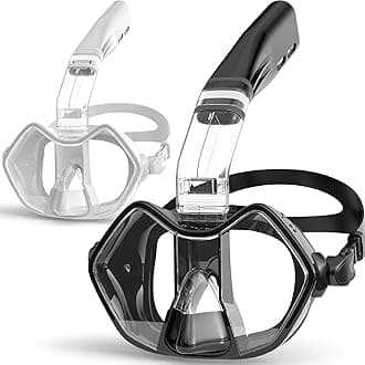 Half Face Diving Mask, Innovative with Nose Breathing, Comfortable & Breathable Fit,Detachable Breathing Tube,and Home Water Sports