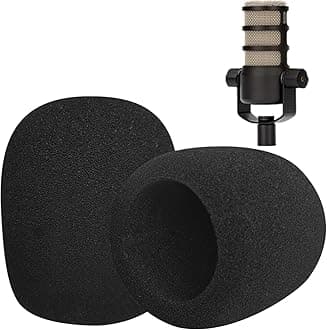 Pop Filter Foam Cover for PodMic, Professional Mic Windscreen Compatible with Rode PodMic Microphone Effectively Reduce Noise (2 Packs)
