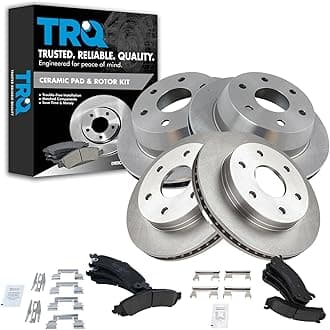 Front & Rear Premium Posi Ceramic Disc Brake Pads & Rotors Kit Compatible with GM