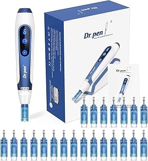 Dr. Pen A11 Microneedling Pen, 22PCS Cartridges Kit Professional Derma Needle Pen with Pause Button & Touch Screen, Powerful Wireless Auto Skin Needling Pen for Spa & Home Wrinkle Acne Scar Hair Loss