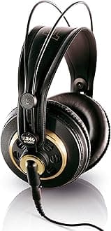 AKG Wired Semi-Open Type Studio Monitor Headphones K240S [Domestic Genuine Product] Black