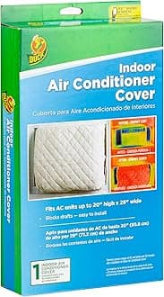 Duck Brand Indoor Air Conditioner Cover, White, 20 x 28 Inches, 284430