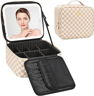 Relavel Rolling Makeup Case, Makeup Backpack Professional Makeup Artist Train Case, 01 Sheets, 1-Small, Cosmetic bag