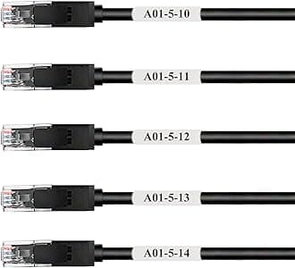 Mr-Label Self-Laminating Wrap Around Cable Labels Letter Sheet Laser Printer Only for Wire Marking Identification (25 Sheets (800 Labels), White)