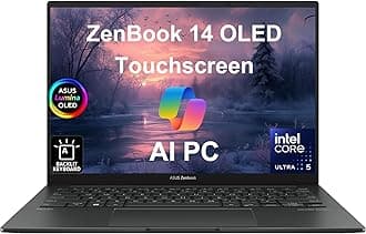 Asus ZenBook 14 OLED Q415 Business Laptop (14" FHD+ Touchscreen, 14-Core Ultra 5 125H (> i7-1360P), 8GB DDR5 RAM, 1TB SSD) AI PC, 15-Hr Long Battery Life, FHD Webcam, Win 11 Home w/AI Copilot