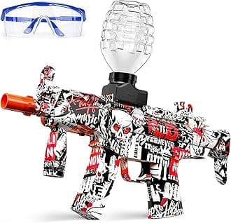 Gel Ball Blaster Red – Automatic Orby Gel Gun with High Power Shooting, Ideal for Outdoor Battles, Team Games & Christmas, Birthdays Gifts for Ages 14+