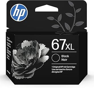 HP 67XL Black High-Yield Ink Cartridge | Works with DeskJet 1255, 2700, 4100, Envy 6000, 6400 Series | Eligible for Instant Ink | 3YM57AN | Packaging May Vary