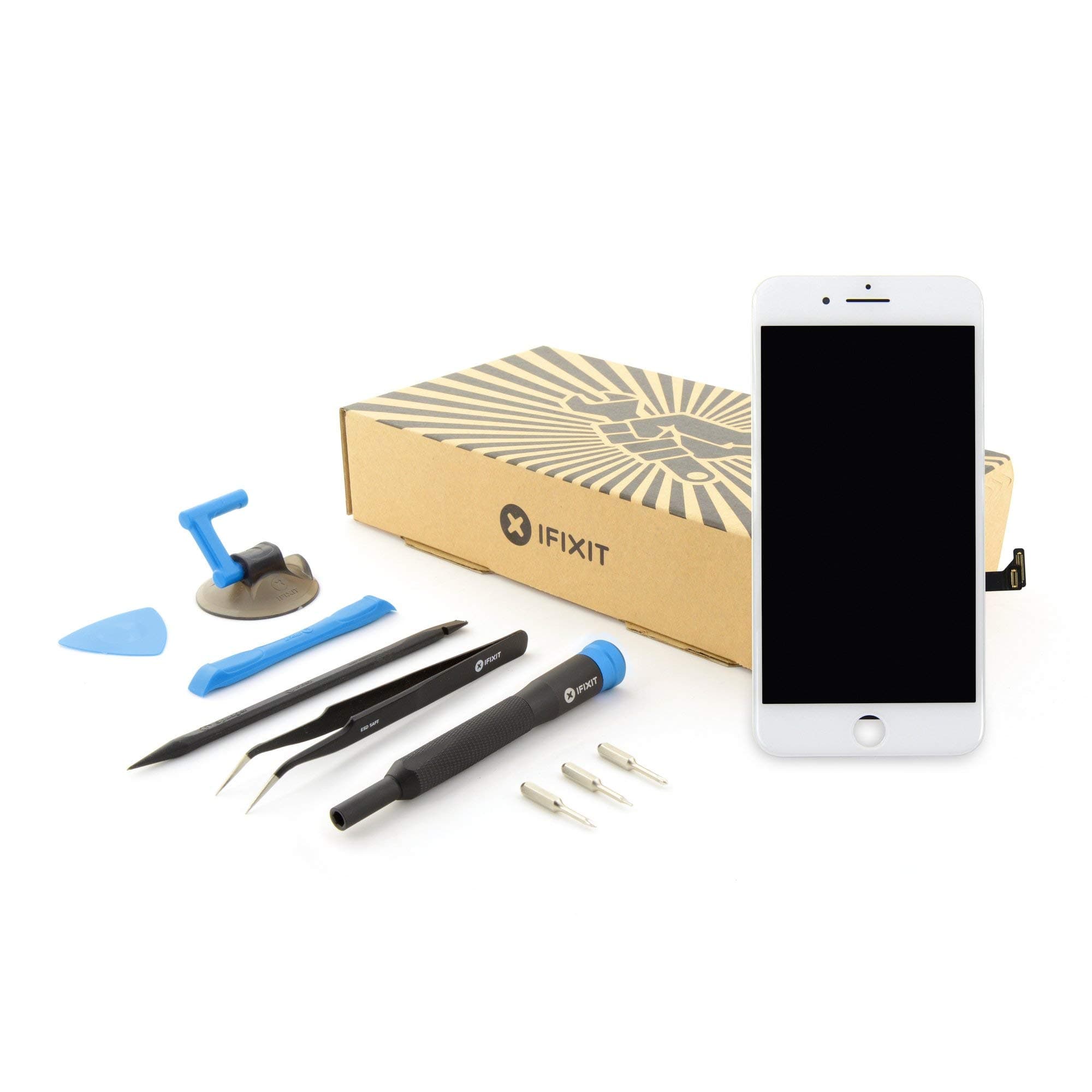 iFixitScreen Compatible with iPhone 8 Plus - Repair Kit - White