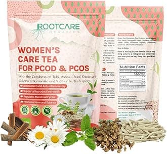Women's Health Care Ayurvedic Herbal Tea|For Pod & Pcos|100% Pure Natural Herbs|Tulsi Ashok Chaal Shatavari Gokhru Chamomile And 9 Other Herbs And Spices (Pack Of 1 Month) 100g