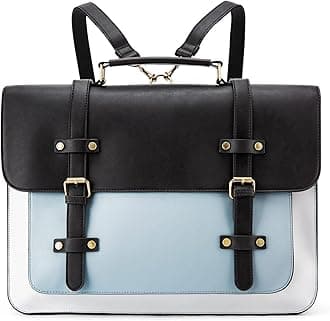 ECOSUSI Messenger Bag for Women Briefcase Backpack 15.6 inch Laptop Work Bag PU Leather Satchel Bags for School, Office