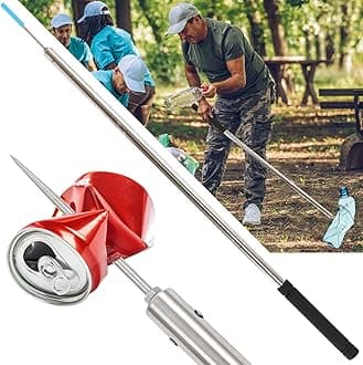 Trash Pickup Tool,48Inch Trash Picker Upper Grabber High-Duty Stainless Steels Tip Lightweight & Reinforcement Garbage Debris Nabber Litter Picker Grabber Durability Reacher Yard Stick