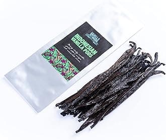 Vanilla Mart - Indonesian Vanilla Pods - Pack of 2 Vanilla Pods - Grade A Vanilla Beans - Whole Grade A Vanilla Pods - Premium Indonesian Vanilla - Vanilla Pods & Beans from Around The Globe