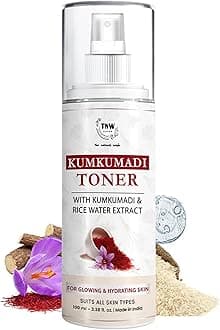 TNW-THE NATURAL WASH Kumkumadi Face Toner 100ml | Enriched With Kumkumadi. Rice Water, Niacinamide, Manjistha & Mulethi Extract | Kumkumadi Toner For Glowing & Hydrating Skin | Reduces Pigmentation | Suitable For All Skin Types