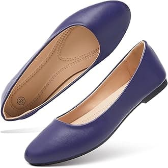 Women's Flats Shoes Ballet Flats Dress Shoes Comfortable PU Leather Slip on Shoes for Women