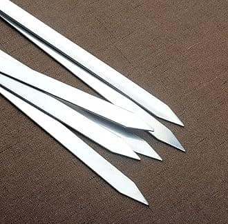 Stainless Steel Flat Kebab Skewers, 19 inch Turkish Skewers, Perfect for Koobideh Kebab, Turkish Style and paneer Tikka BBQ - (Pack of 6pcs)