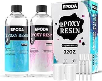 946ml/32oz Resin Kit, Epoxy Resin, 1:1 by Volume,High Gloss Epoxy Resin and Hardener, Bubble Free Casting Resin,Clear Resin For Crafts With Measuring Cups And Dropper Pipette,DIY Crafts