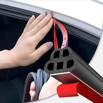 alophoty 34 Ft Car Door Seal Strip Universal Self Adhesive Automotive Weather Stripping, Double Layer 5-Hole Car Door Soundproofing Strip, Rubber Seal Strip for Cars Trucks SUVs RVs