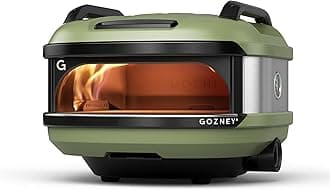 Gozney Tread Portable Pizza Oven, Olive, Makes 12” Pizzas - Revolutionary Lateral Gas Burner, Quick Heat Up, Lightweight & Rugged Design