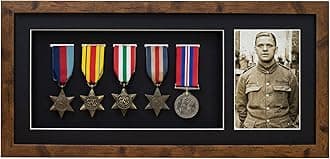 Boldon Framing Medal 3D Deep Medal Box Frame With 6×4 inch Photo For War, Military and Sports Medals