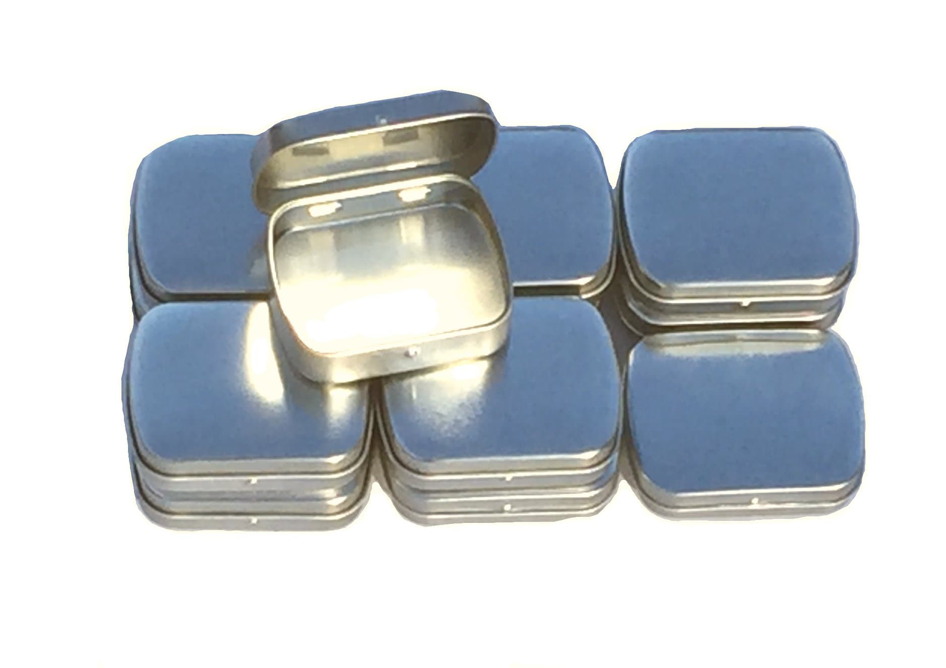 SMALL Rectangular Hinged Tin Box (Set of 12) 2.5" x 2"