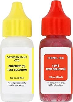 Swimming Pool & Spa Test Kit Refill Solutions, Test Water for pH, Chlorine and Bromine